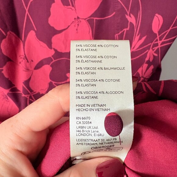 Anthropologie Cecily Dress Fit & Flare Sweetheart Neck Floral Midi Dress Large - Picture 7 of 7